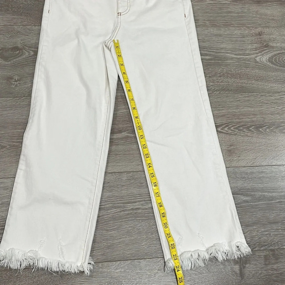 NWOT INC International Concepts Denim Jeans High Rise Wide Leg Crop Raw … - Picture 10 of 16
